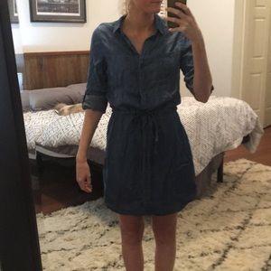 Kenneth Cole Reaction chambray drawstring dress